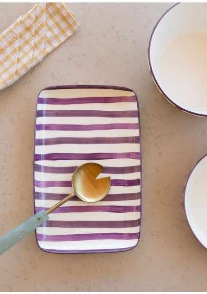 Joy Dikdörtgen Servis Mor 33X21 cm modelleri