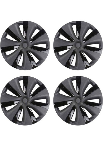 Tesla Model Y Uyumlu Jant Kapağı 19'' Ms Tip Mat Gri T Göbek (4 Adet)