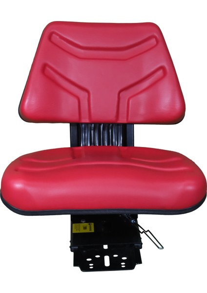 Kırmızı Pa 210 5 Açılı Düz Arkalıklı Ileri Geri Kızak Ayarlı Traktör Koltuğu