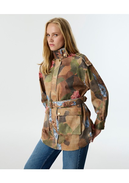 Çiçek Baskılı Pardösü TW6250011016003 modelleri