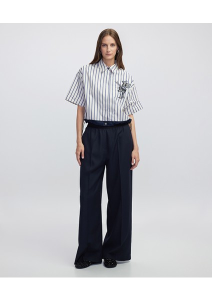 Işlemeli Çizgi Desen Gömlek IW6250025095015 modelleri