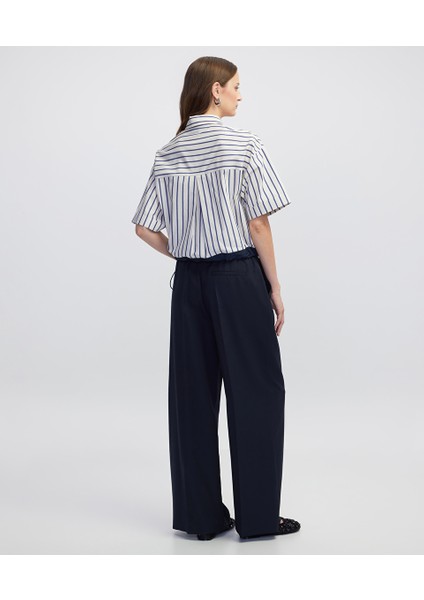 Işlemeli Çizgi Desen Gömlek IW6250025095015 indirimleri