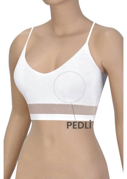 Kadın Sütyen Pedli V Yaka Büstiyer (%96 Pamuk - %4 Elastan)