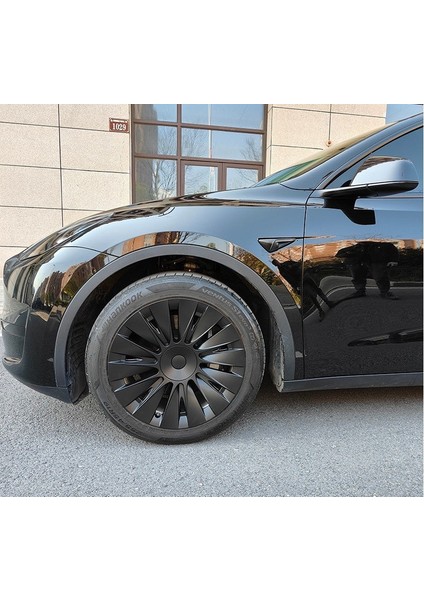 Tesla Model Y Jant Kapağı 19''düz Kenar Tip-Düz Merkez-Mat Siyah-Siyah-Kırmızı (4 Adet) fiyatları