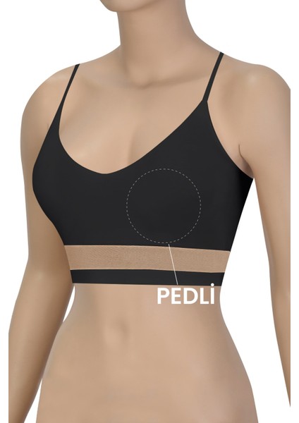 Kadın Sütyen Pedli V Yaka Büstiyer (%96 Pamuk - %4 Elastan)