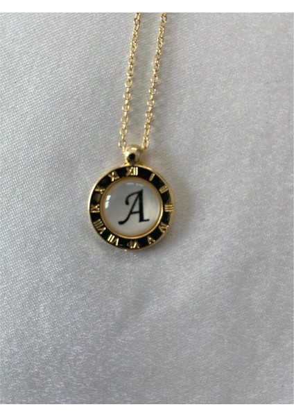 A Harfli Kolye Altın Renk modelleri