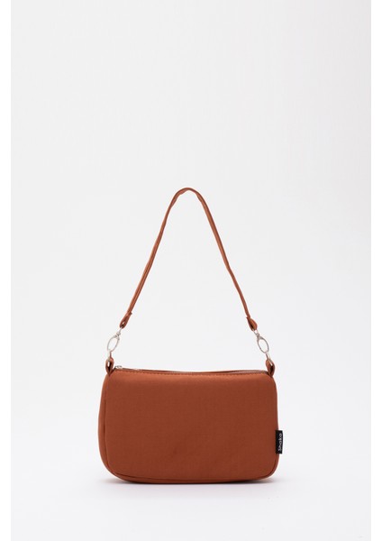 Kiremit U16 Kanvas Kumaş ,Tek Bölmeli ,Fermuarlı ,Astarlı, Baget Model El, Kol Ve Omuz Çantası