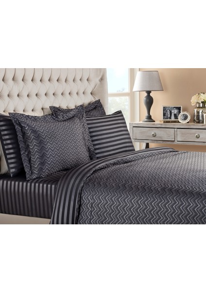 Wissale Çift Kişilik Jakarlı Saten Nevresim Takımı