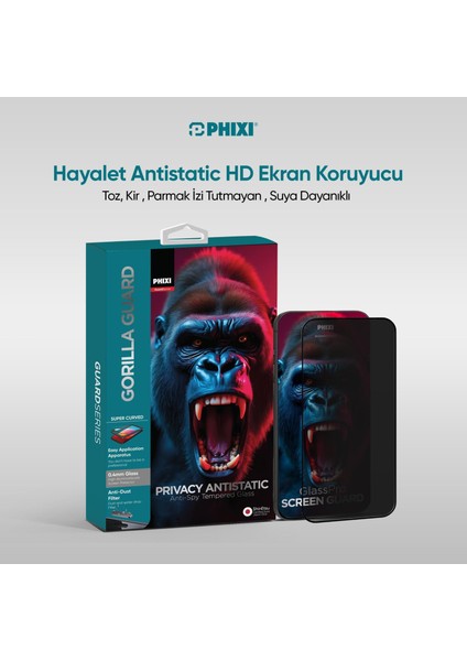 Hayalet Gorilla Guard iPhone 14 Kırılmaz Cam – Hd Temperli, Tekrar Yapışabilir, Suyla Temizlenebilir, Anti-Statik, Süper Kavisli Ekran Koruyucu fiyatları