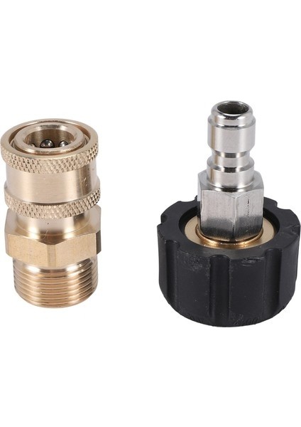 Pressure Washer Adapter Set M22 To 1/4 Inch Quick Connect Kit, M22 14MM To 1/4 Inch Quick Connect Kit (Yurt Dışından)