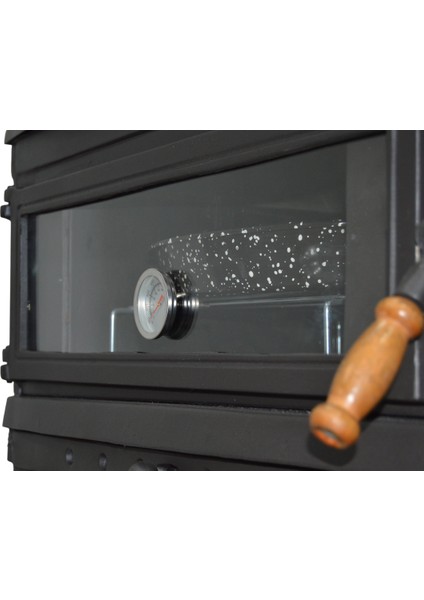 Flamestove FS-44YKST Retro Dik Tek Camlı Kuzineli Yan Kapaklı Odunluklu fırsatları