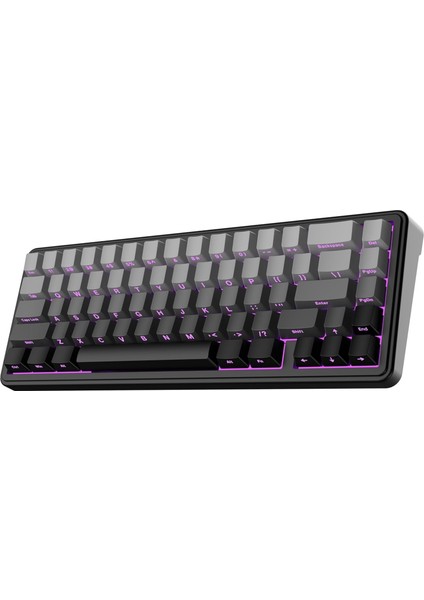 F65 Graywood V3 Switch Mekanik Rgb Tkl Makrolu Hot Swap Kablosuz Klavye Gri