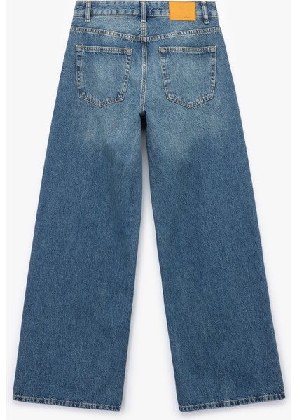 Pamuklu Loose Fit Düz Kalıp Jean Pantolon - Loose Straight Fit Jean fiyatları