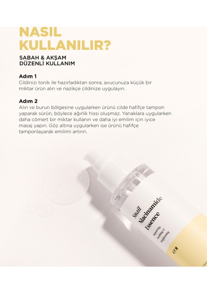 Snail Niacinamide Essence 100ML, Salyangoz Özlü Aydınlanma, Leke Karşıtı ve Cilt Onarıcı Yüz Serumu fiyatları