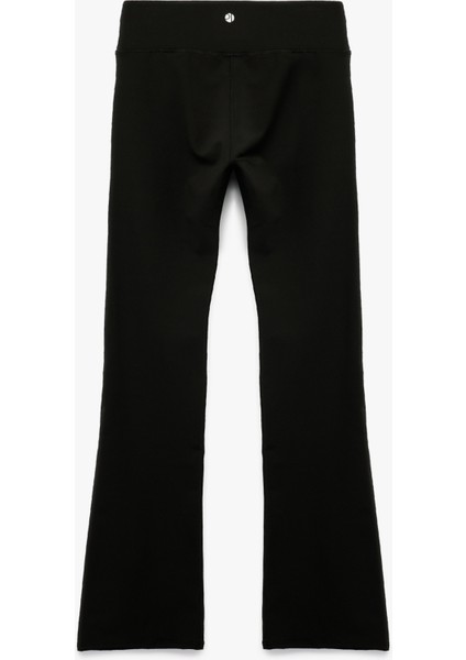 Yüksek Bel Dikiş Detaylı Interlok Slim Fit Ispanyol Paça Spor Tayt fiyatları