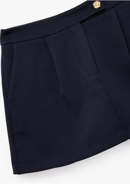 Yan Cepli Mini Şort Etek modelleri