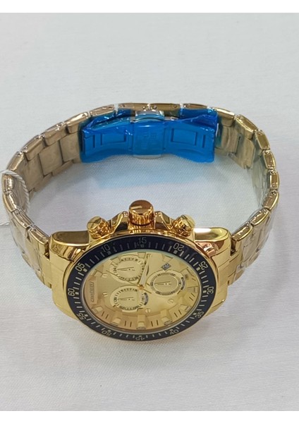 Çelik Kordonlu, Takvim Göstergeli, Altın Sarısı, Su Geçirmez, 2 Yıl Garantili Erkek Kol Saati fırsatları