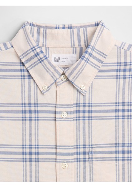 Erkek Krem Standard Fit Oxford Gömlek modelleri