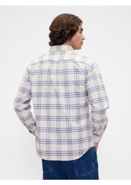 Erkek Krem Standard Fit Oxford Gömlek indirimleri