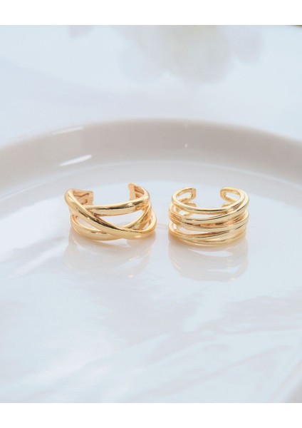 Gold Sarmal 2'li Yüzük Seti fiyatları