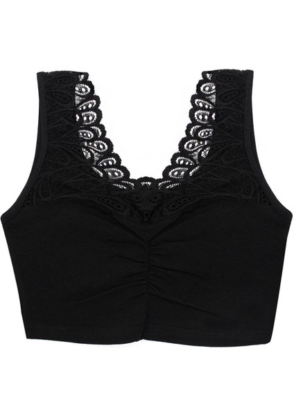 Kadın Sütyen Büzgülü Dantelli Büstiyer (%96 Pamuk - %4 Elastan) modelleri
