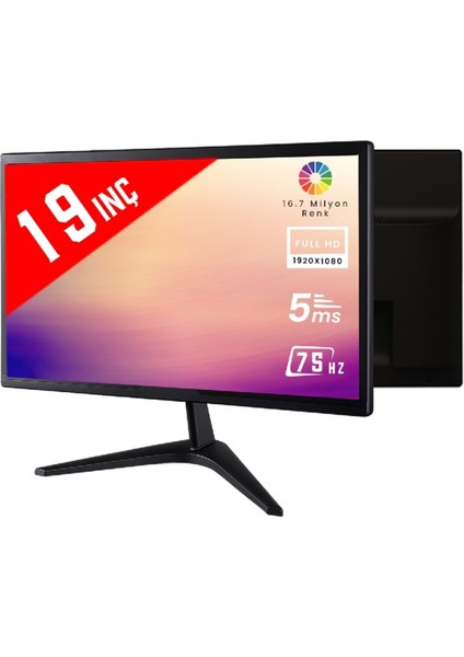 Mpıa Mp-19 Dahili Hoparlörlü VGA HDMI 19" LED Monitör