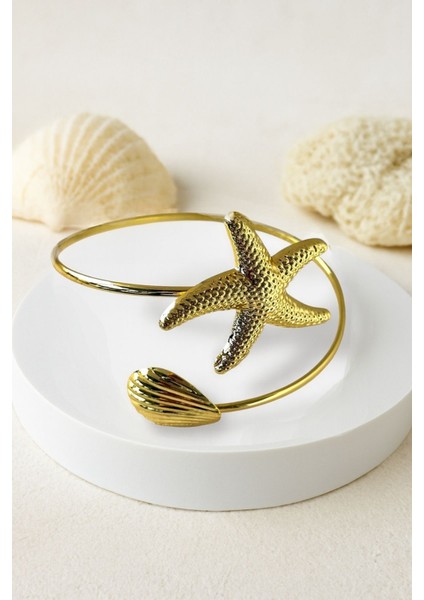 Gold Deniz Yıldızı Pazu Bandı Üst Kol Bilekliği Ayarlanabilir fiyatları