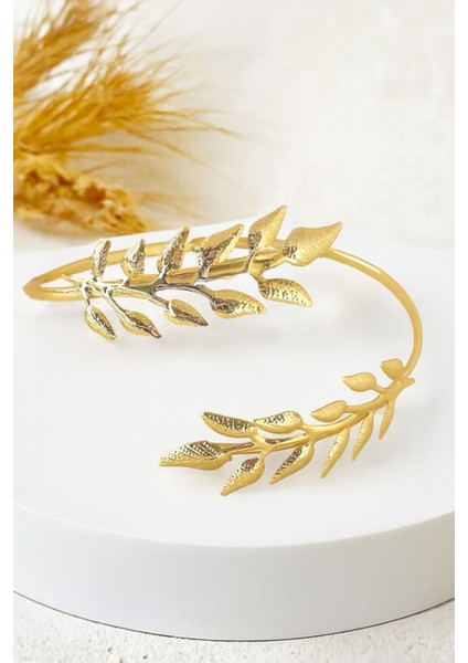 Gold Ince Yaprak Pazu Bandı Üst Kol Bilekliği Ayarlanabilir fiyatları