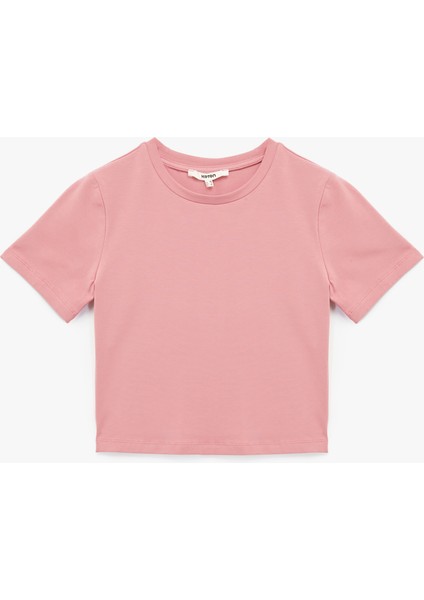 Pamuklu Slim Fit Kısa Kollu Bisiklet Yaka Tişört modelleri