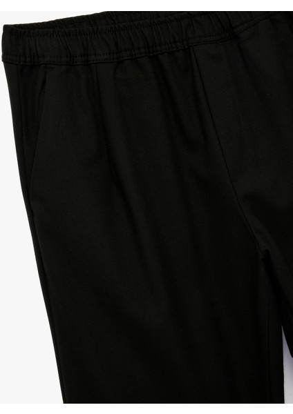 Cep Detaylı Viskon Karışımlı Beli Lastikli Pantolon modelleri