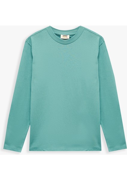 Bisiklet Yaka Uzun Kollu 3'lü Tişört Seti modelleri