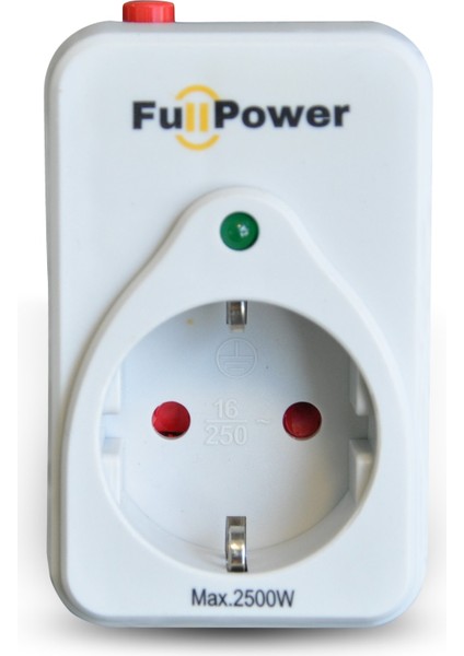 Fullpower Tekli Akım Korumalı Priz Beyaz