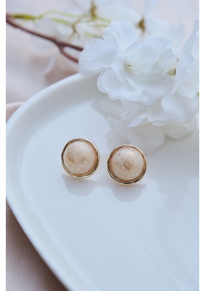 Vintage Taşlı Yuvarlak Küpe fiyatları