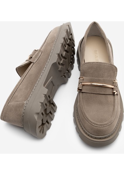 Kadın Loafer Kalın Taban Zincirli Günlük Ayakkabı Zolez