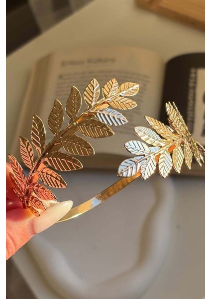 Gold Yaprak Desenli Pazu Bandı Üst Kol Bilekliği Ayarlanabilir fiyatları