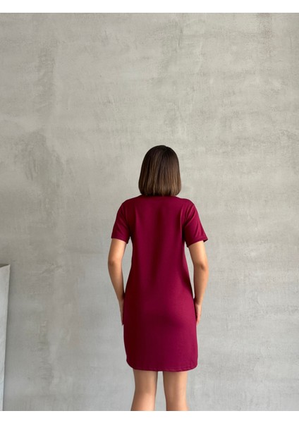 Kadın Bisiklet Yaka Soft Touch Elbise fırsatları