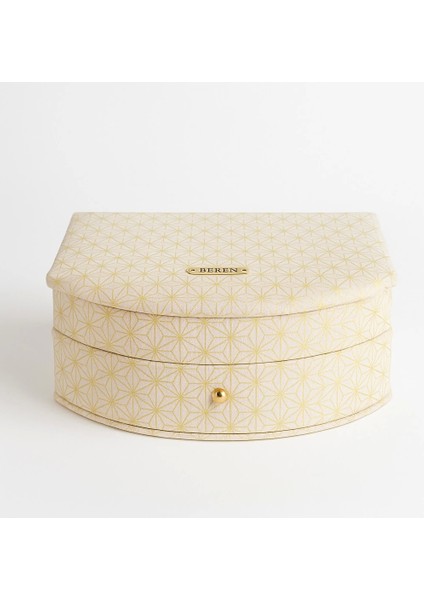 Dekoratif Kadife Takı Bijuteri Mücevher Kutusu Organizer Düzenleyici Krem fiyatları