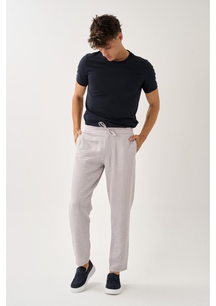 Smart Casual Dokulu Pantolon