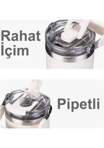 620ML Yeni Koleksiyon Tumbler Pipetli/pipetsiz Kullanım Kulplu Paslanmaz Çelik Termos modelleri