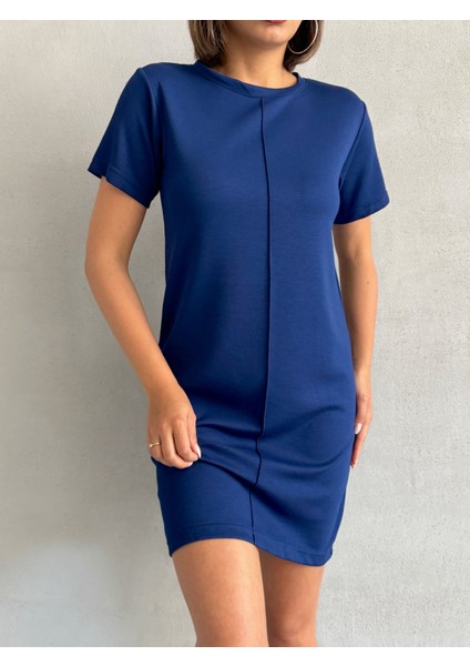 Kadın Bisiklet Yaka Soft Touch Elbise modelleri