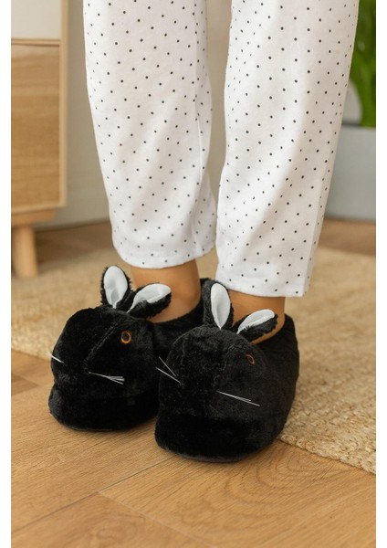 Kadın Hayvanlı Kışlık Peluş Tavşan Panduf Ev Terliği fiyatları