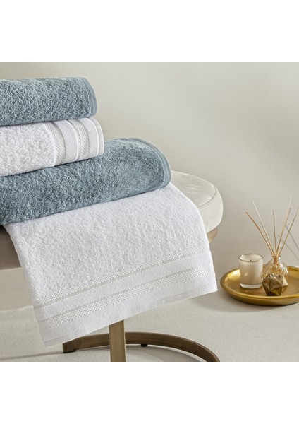 Shine Bamboo Classic Aile Seti Beyaz Mavi fiyatları