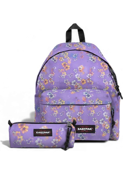 Benchmark Flora Fade Lilac Kalem Çantası ve Padded Pak'r Okul Sırt Çantası Set