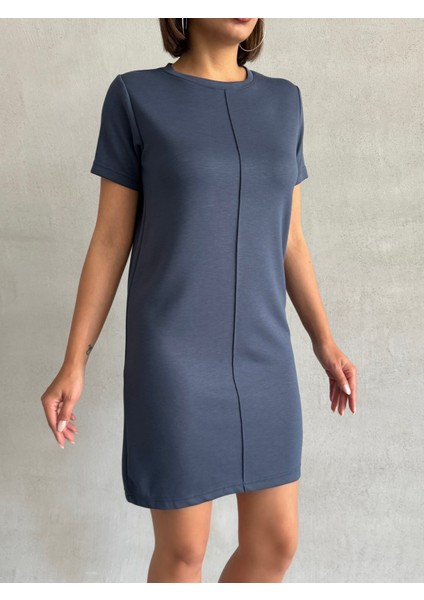 Kadın Bisiklet Yaka Soft Touch Elbise