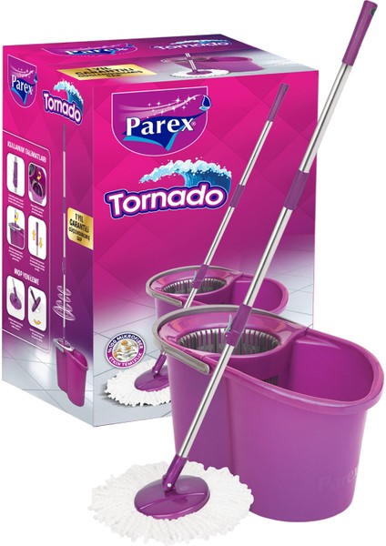 Tornado Mikrofiber Döner Başlıklı Temizlik Seti Ergonomik Tasarım Ev ve Ofis İçin Yüksek Emicilik modelleri