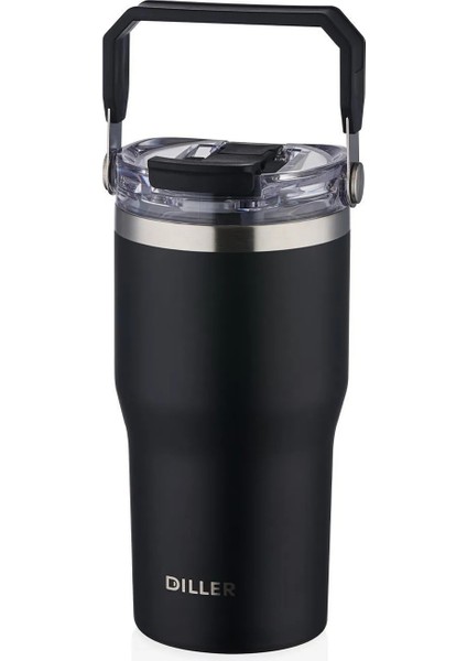 620ML Yeni Koleksiyon Tumbler Pipetli/pipetsiz Kullanım Kulplu Paslanmaz Çelik Termos