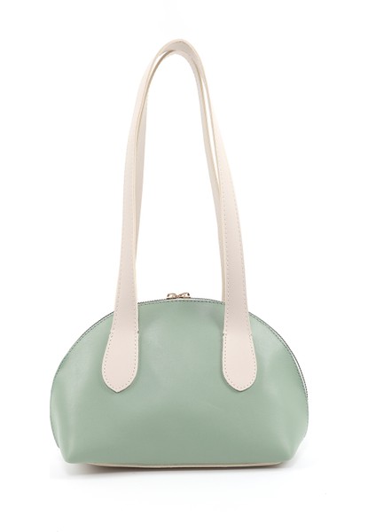 Mint Yeşil/krem SHK232 Suni Deri Tek Bölmeli Charm Mini Çanta Aksesuarlı El, Kol ve Omuz Çantası modelleri