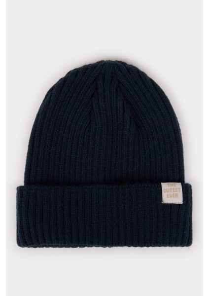 Erkek Bebek Dokuma Etiketli Triko Bere Y6262A225WN