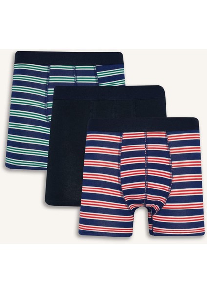 Regular Fit Çizgili 3'lü Boxer E0123AX25AU