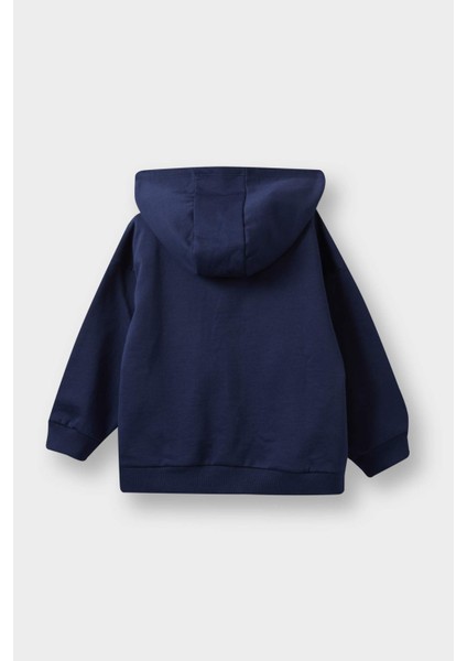 Erkek Bebek Kapüşonlu Basic Düz İçi Yumuşak Tüylü Fermuarlı Sweatshirt A7387A525AU modelleri